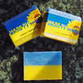 Ukraine flag soap bar, approx 100g 